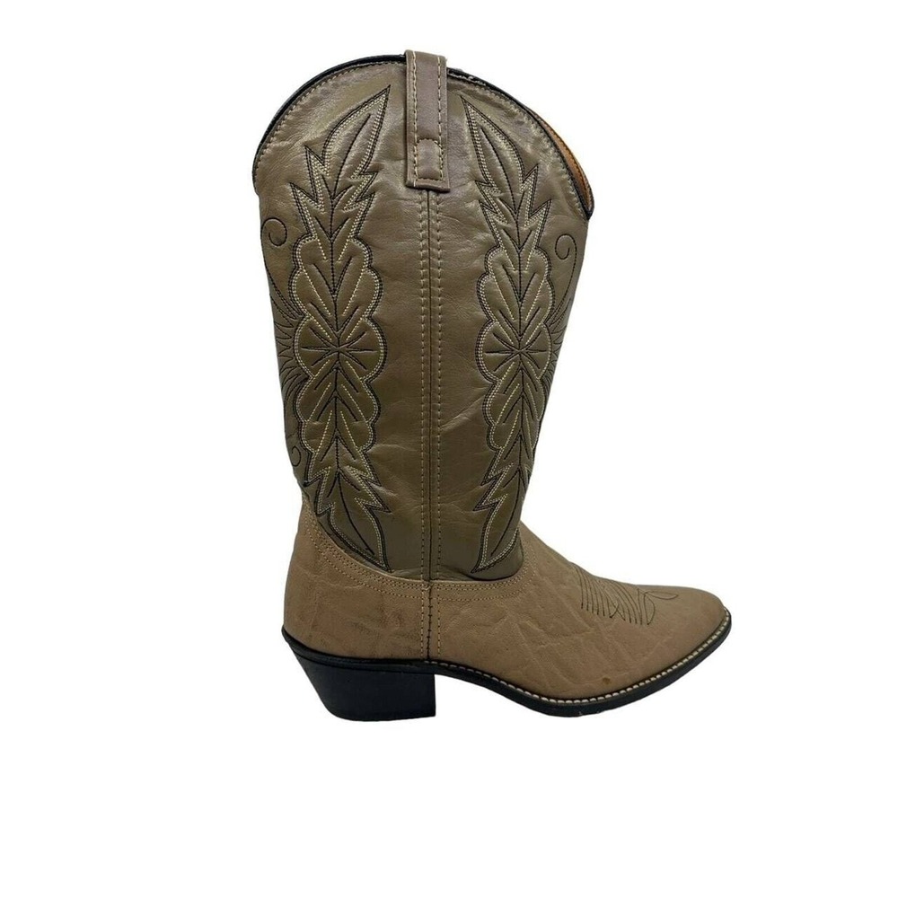 Acme Cowboy Boots Mens 9EW Tan‎ Leather Western Made in USA 4527 Good - Picture 16 of 16